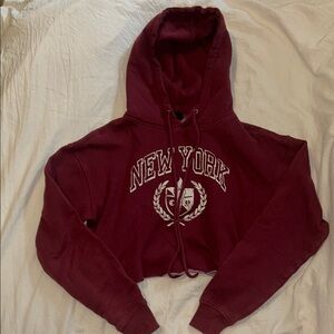 Red Cropped WildFable Hoodie